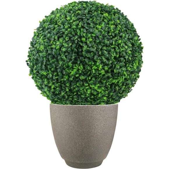 2PCS 15.7inch 4Layers Artificial Plant Topiary Ball Faux Boxwood Decorative Ball - Picture 2 of 6